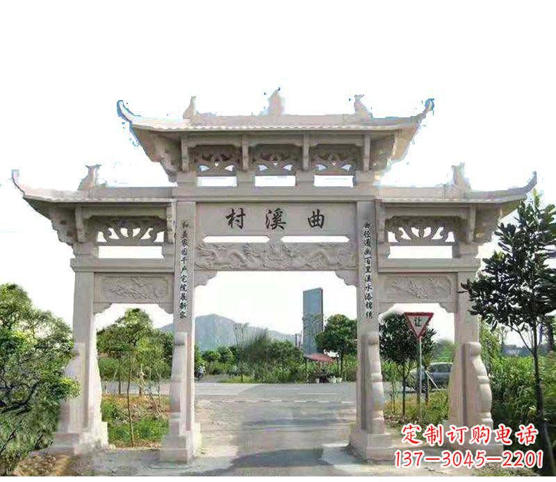 长沙精美牌坊雕塑——村庄的艺术瑰宝