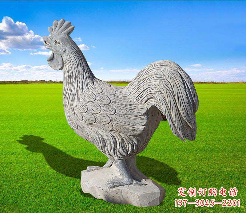 长沙大理石公鸡雕塑精美的艺术瑰宝