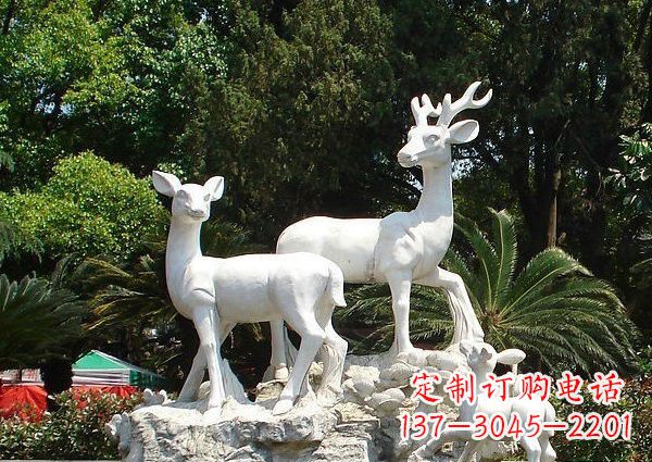长沙雕塑艺术——大理石公园小鹿石雕
