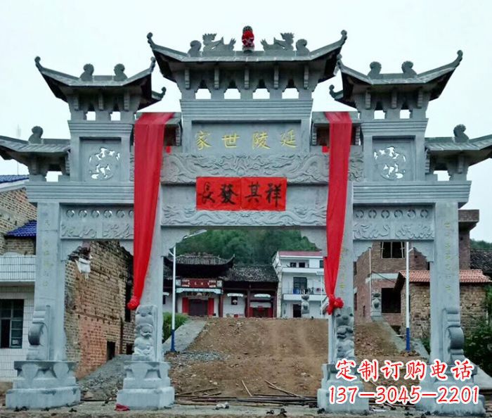 长沙精美大理石牌坊雕塑