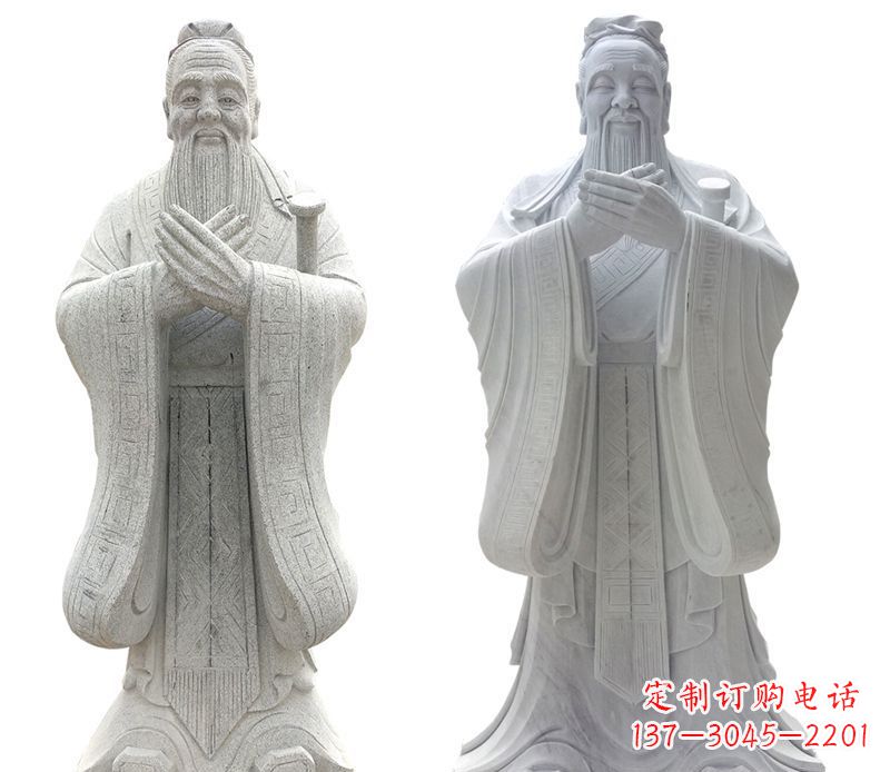 长沙大理石孔子行教像古代名人石雕