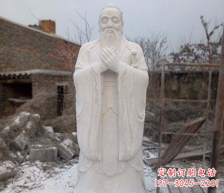 长沙大理石孔子行教像古代名人石雕