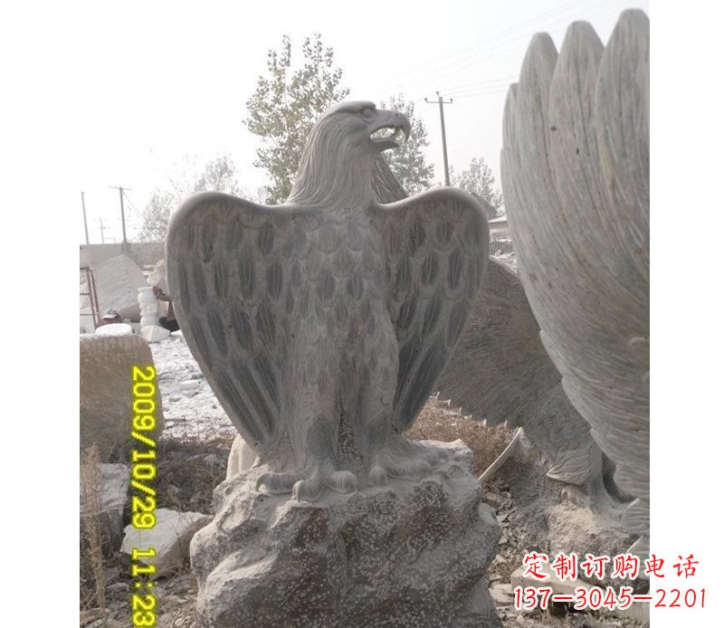 长沙大理石老鹰雕塑，高贵雄威气势