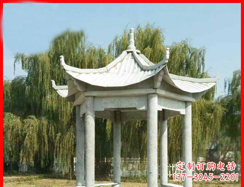 长沙精美大理石凉亭雕塑