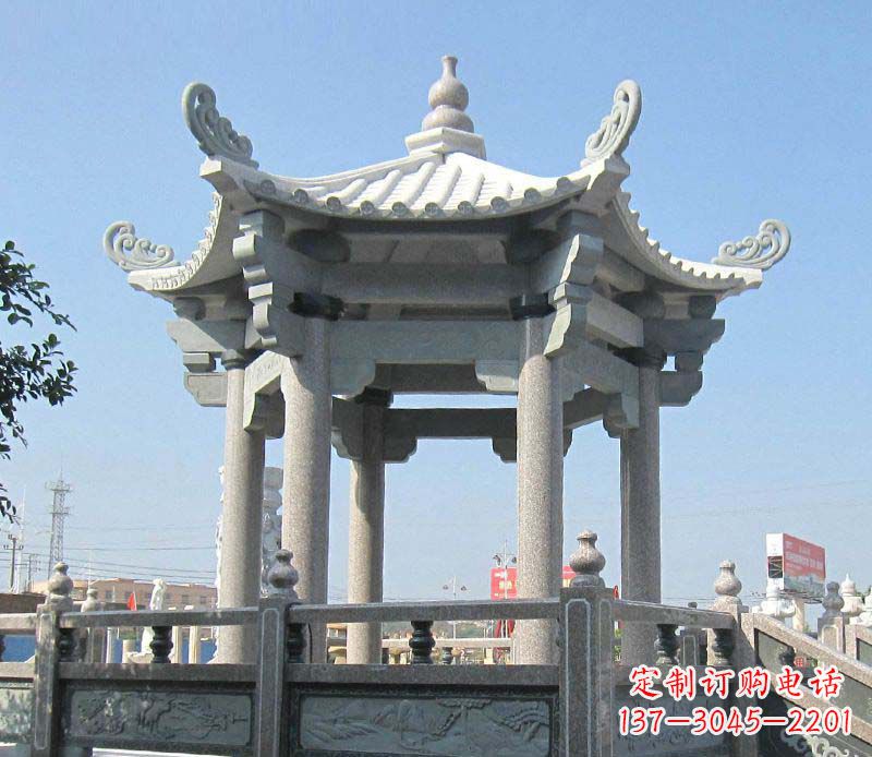 长沙大理石六角凉亭石雕，为您的家园带来浪漫情怀