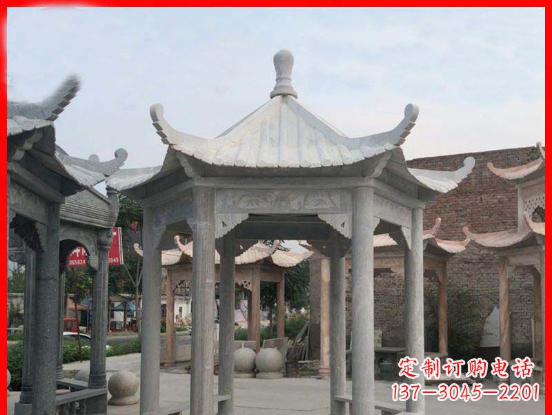 长沙大理石凉亭石雕