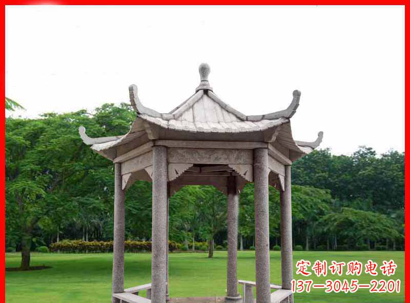 长沙精致大理石凉亭雕塑