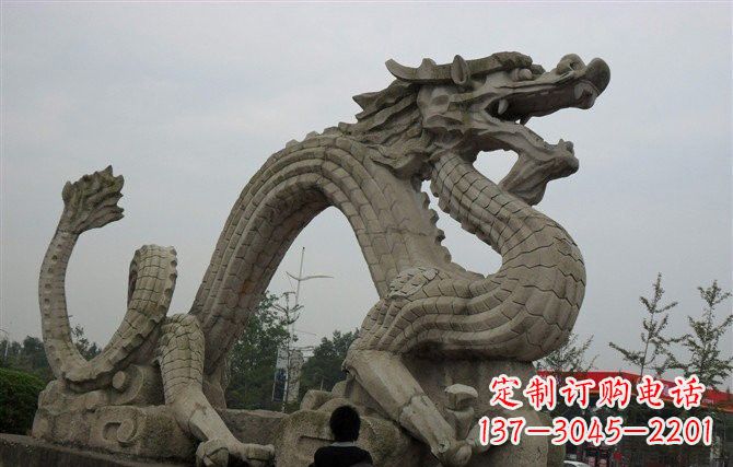 长沙大理石龙雕塑,象征着力量与尊贵