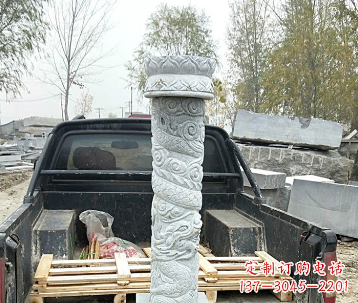 长沙大理石龙柱雕塑