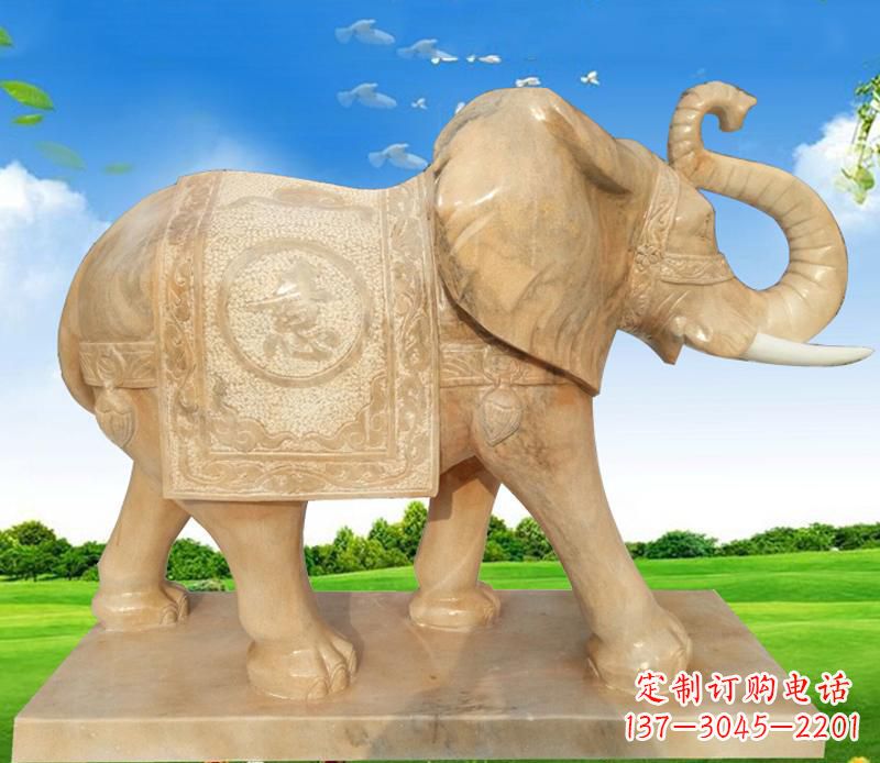长沙大理石喷水大象雕塑
