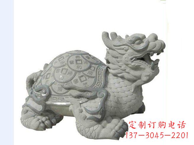 长沙大理石招财龙雕塑