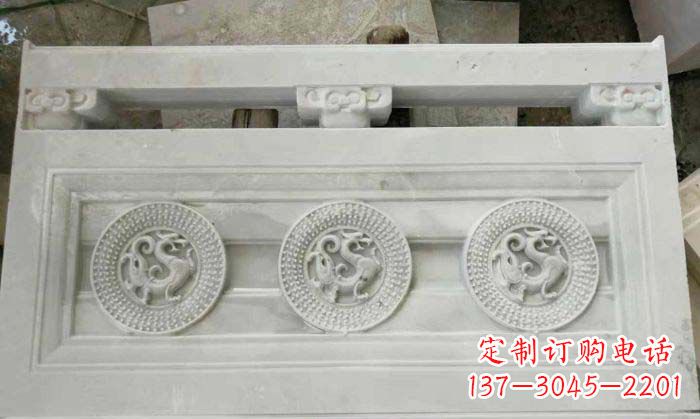 长沙精美青龙石浮雕栏板雕塑