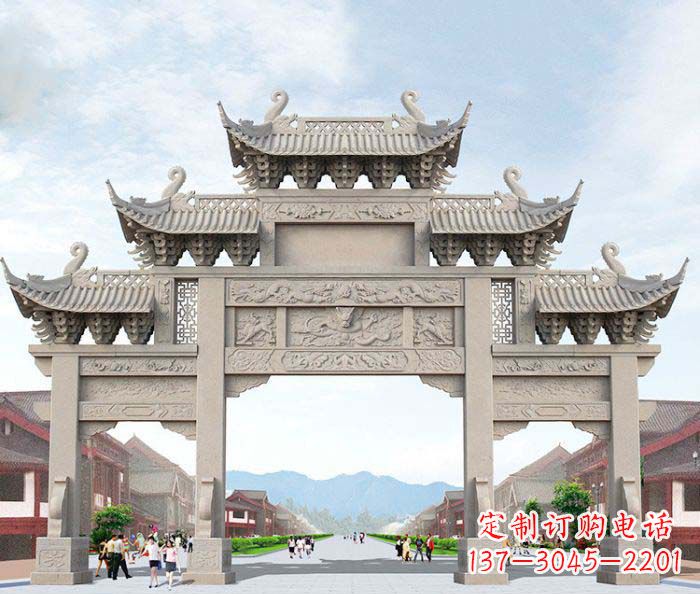 长沙大理石牌坊石雕艺术品