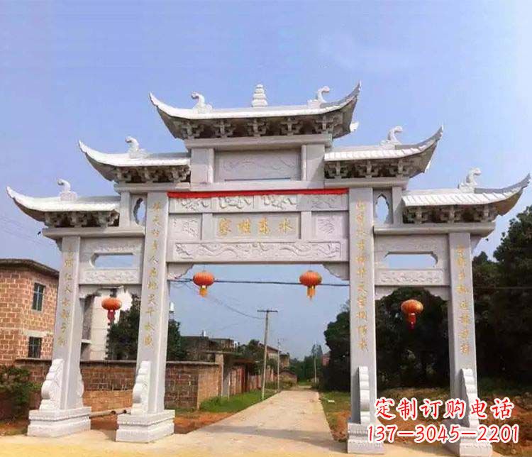 长沙大理石牌坊石雕