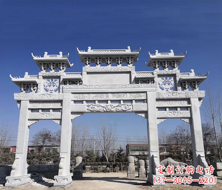 长沙特色大理石牌坊石雕