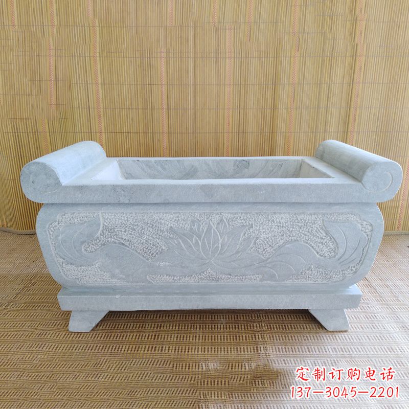 长沙精美大理石石雕香炉雕塑