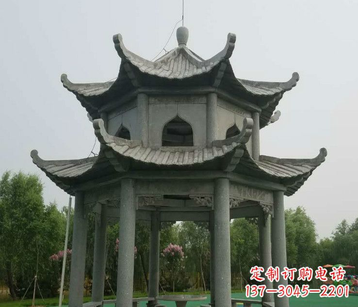长沙精美大理石凉亭石雕