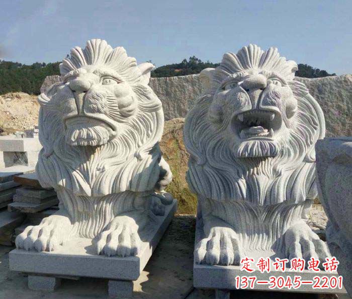 长沙大理石西洋欧式石狮子雕塑