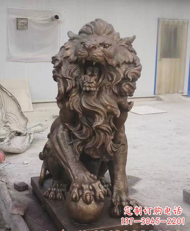 长沙大理石狮子雕塑,演绎优雅狮子魅力