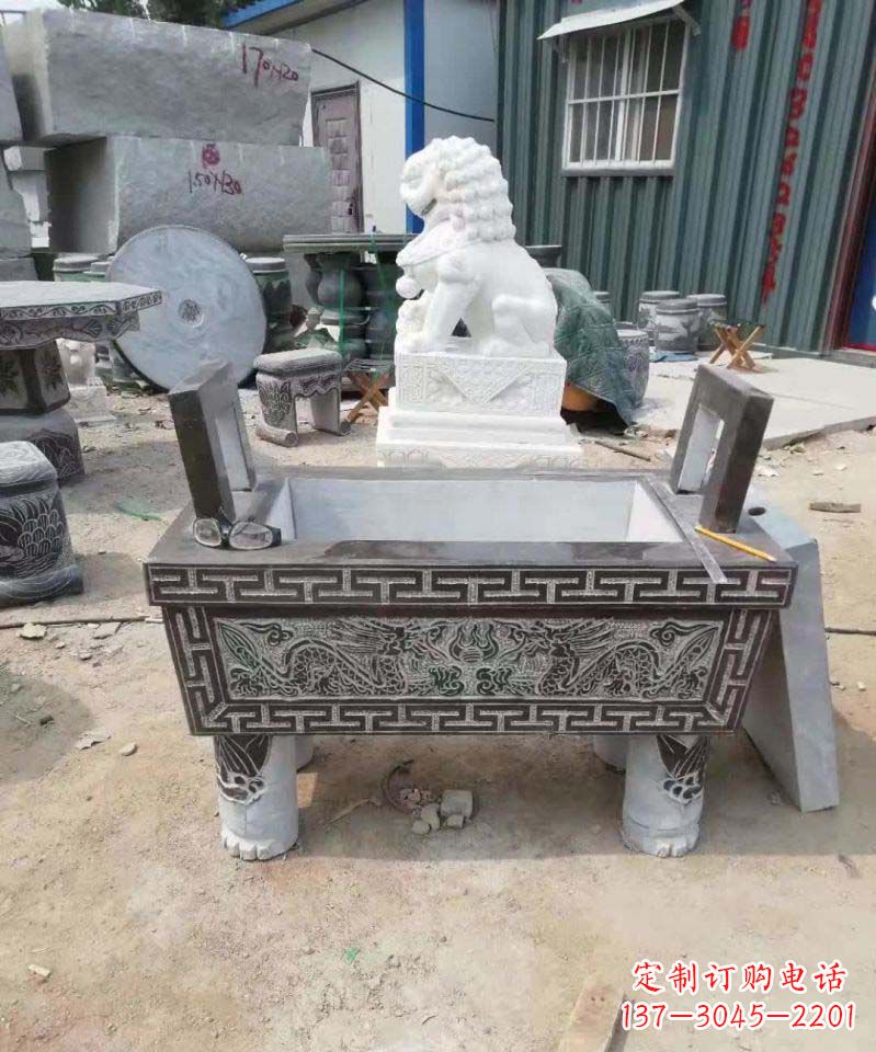 长沙精美大理石香炉雕塑