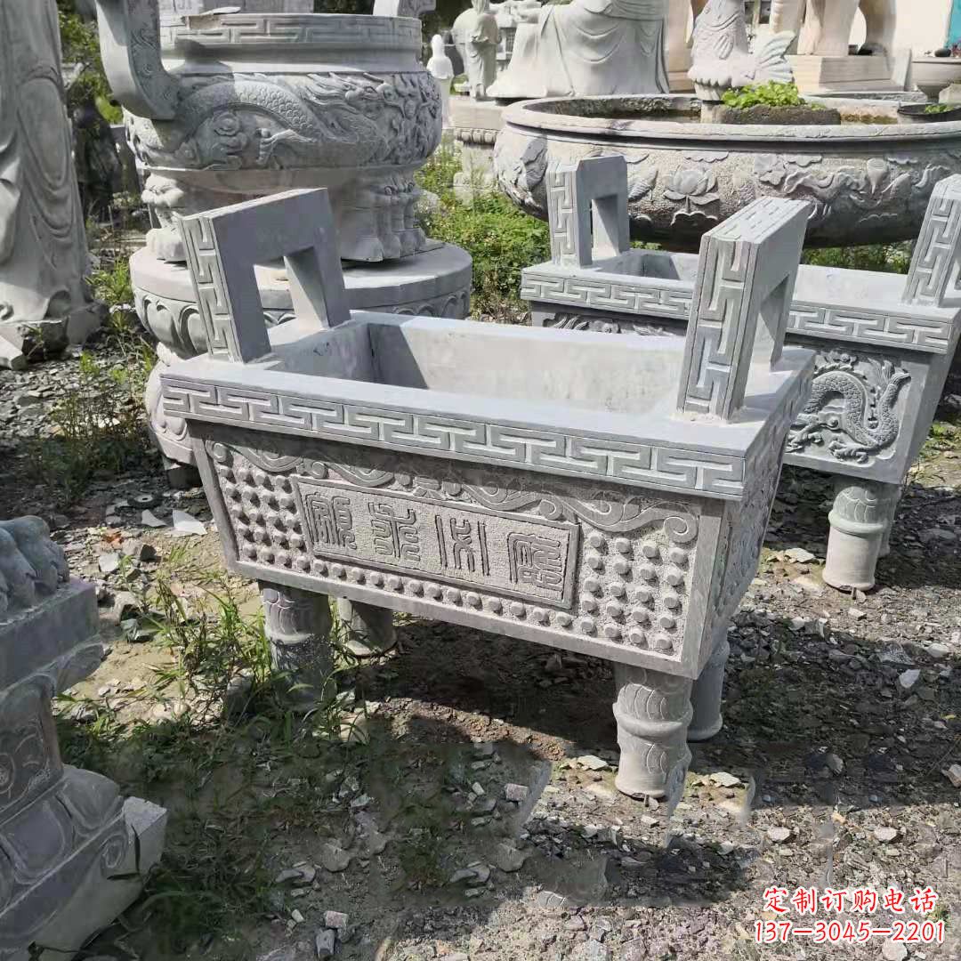 长沙精美大理石香炉石雕