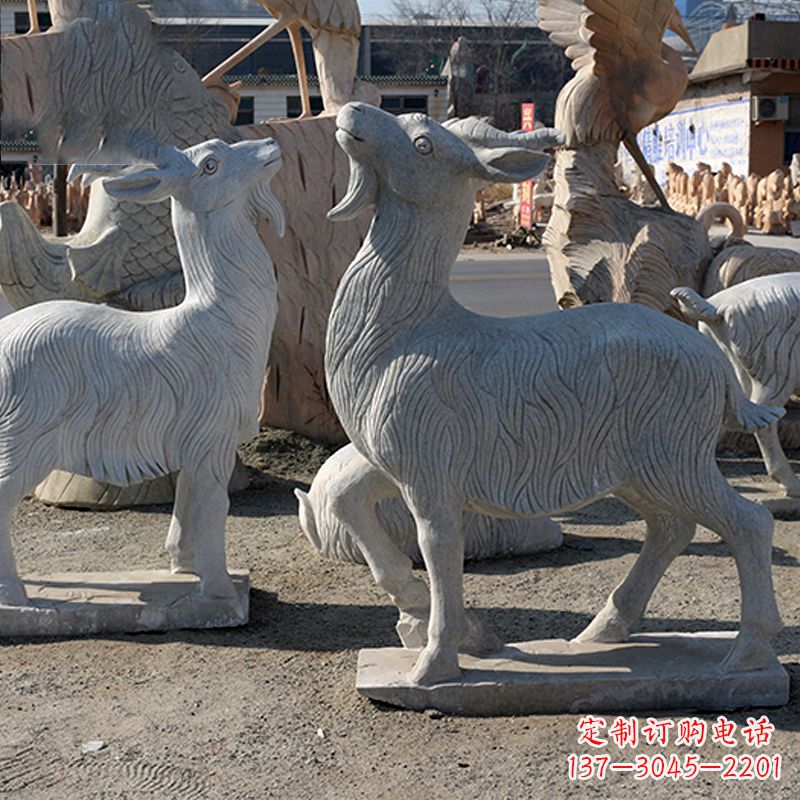 长沙大理石精美羊雕塑