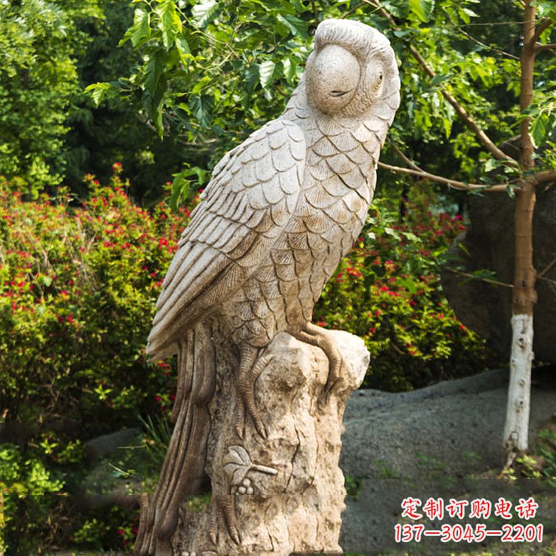 长沙大理石鹦鹉雕塑,完美点缀生活空间