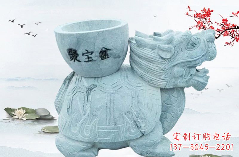 长沙大理石招财龙雕塑