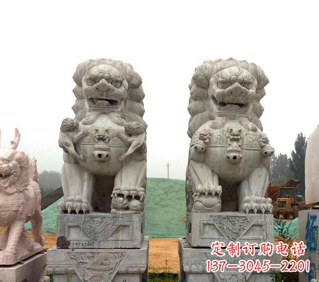 长沙传统大理石狮子雕塑