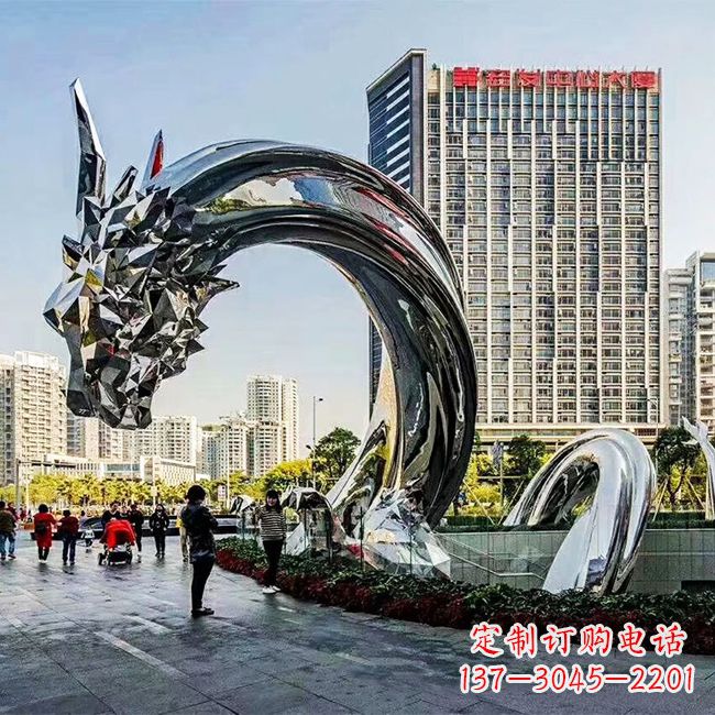 长沙不锈钢创意动物雕塑