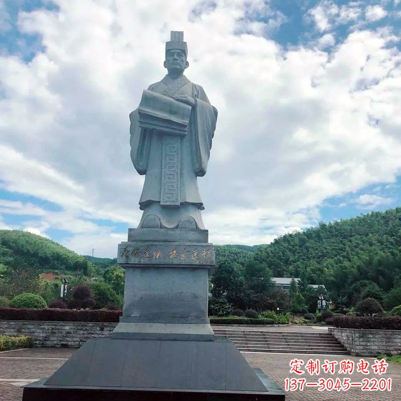 长沙大型蔡伦石雕像-景区广场历史文化名人雕塑