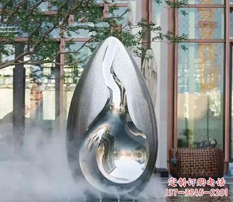 长沙高端大气水滴雕塑
