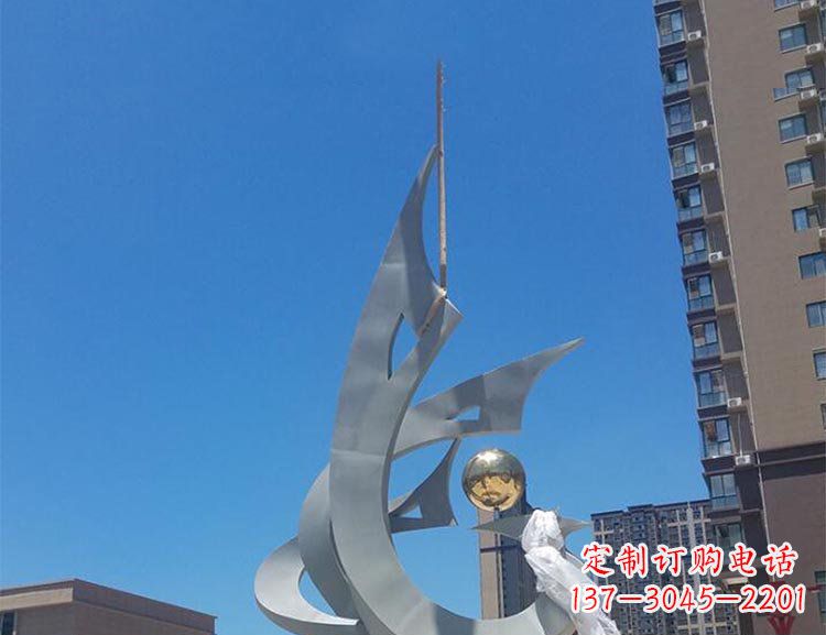 长沙大型创意景观凤凰广场景观不锈钢雕塑