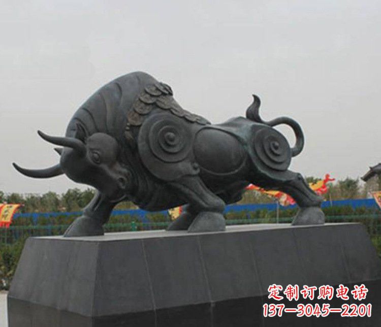 长沙大型动物雕塑铜雕牛摆件
