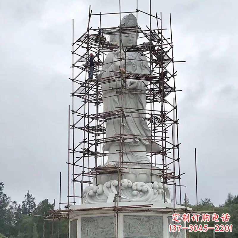 长沙大型汉白玉观音菩萨石雕
