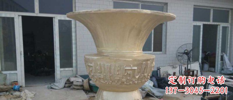 长沙高品质大型花盆铜雕