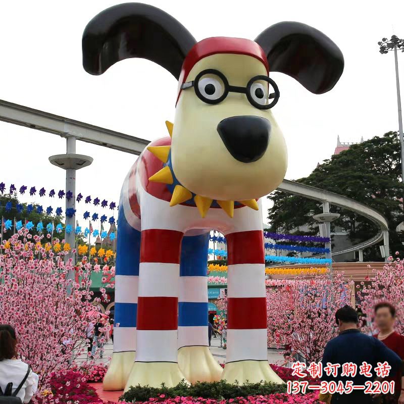 长沙大型卡通狗雕塑-商场广场动物景观美陈