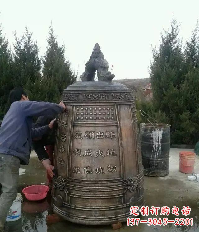 长沙大型铜钟寺庙铜雕