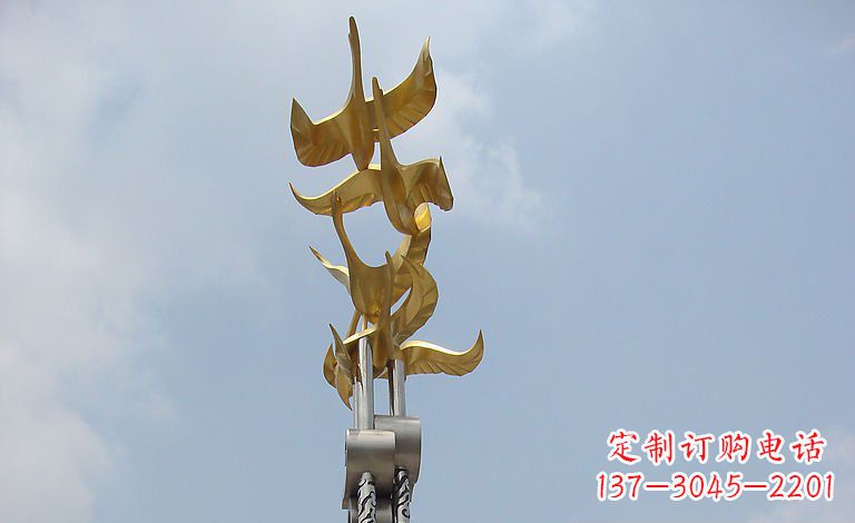 长沙大雁不锈钢梦想雕塑