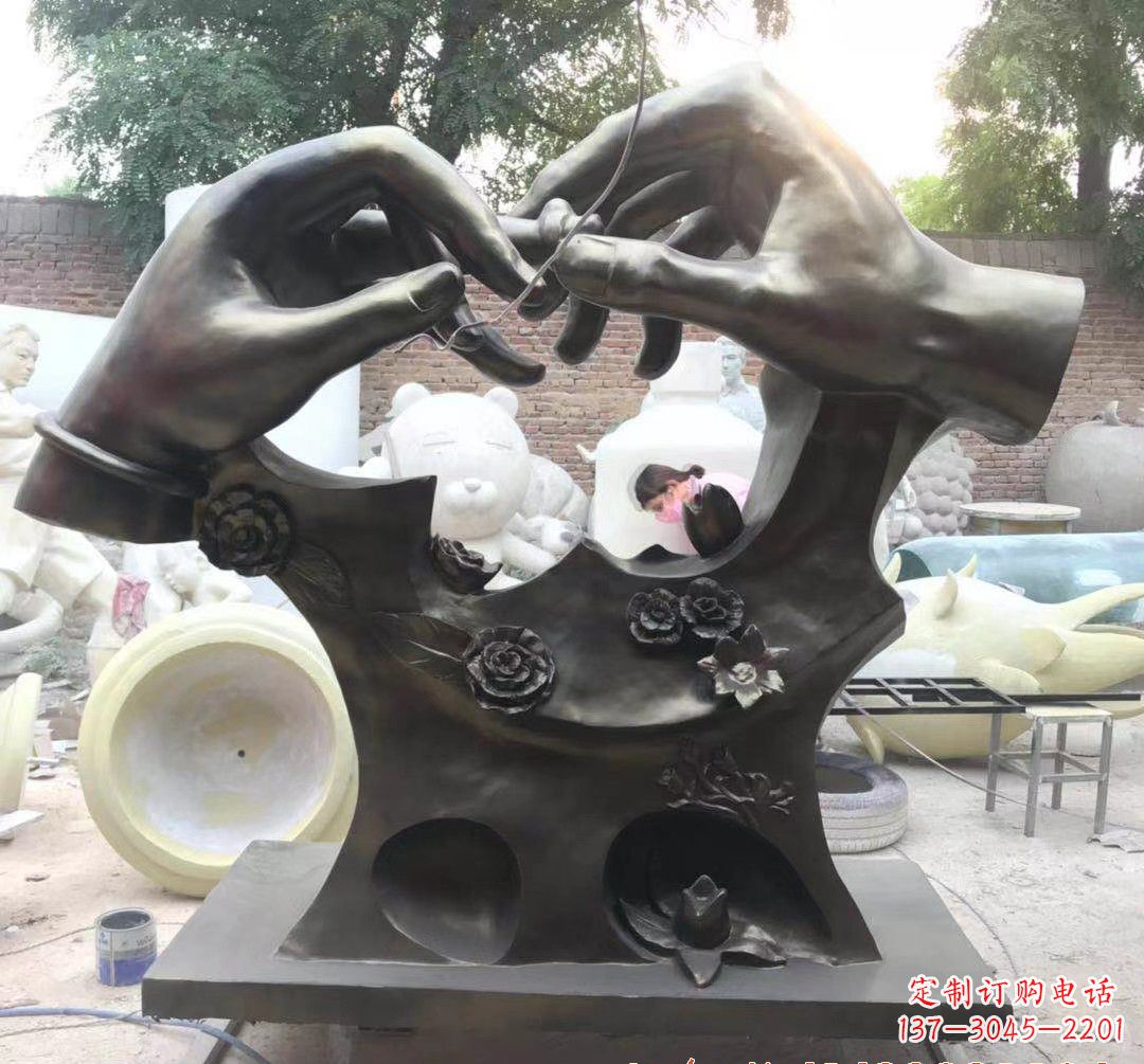 长沙精美铜戒指雕塑