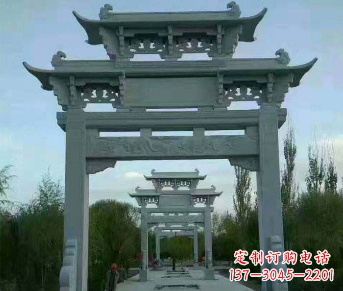 长沙牌坊雕塑精美大理石雕塑艺术