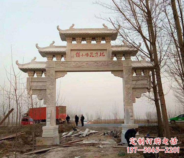 长沙大理石牌坊石雕