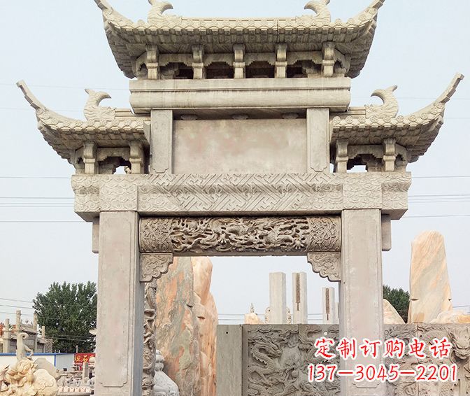 长沙特色大理石牌坊石雕