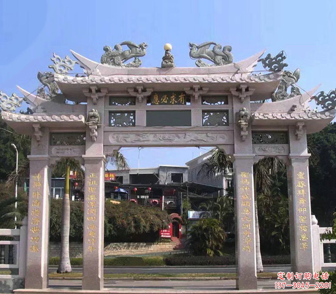 长沙精美石雕牌坊雕塑——传承文化的艺术精品