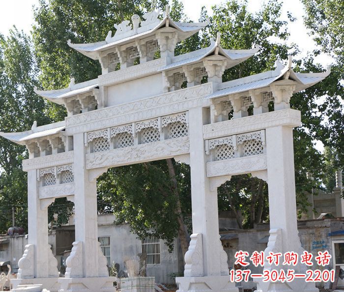 长沙道路牌坊石雕定制