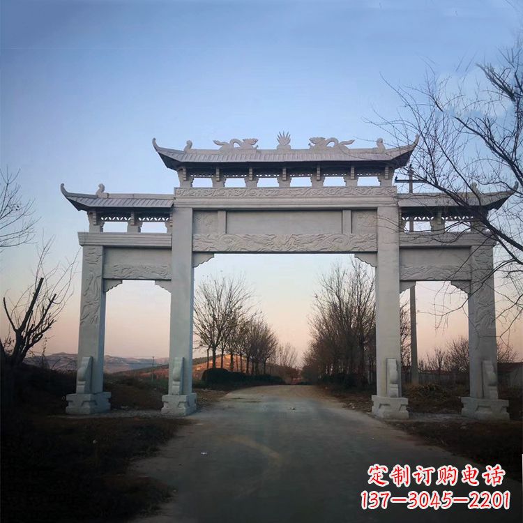 长沙品质卓越的道路三门石牌坊雕塑