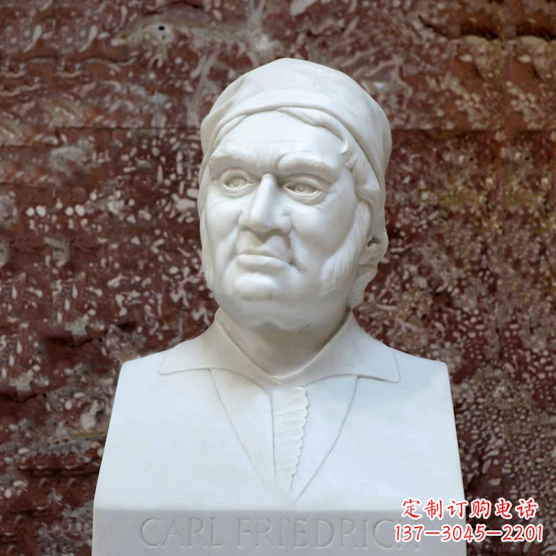 长沙德国著名数学家高斯汉白玉石雕胸像