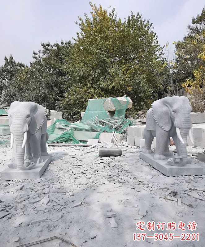 长沙雕刻大象的石雕