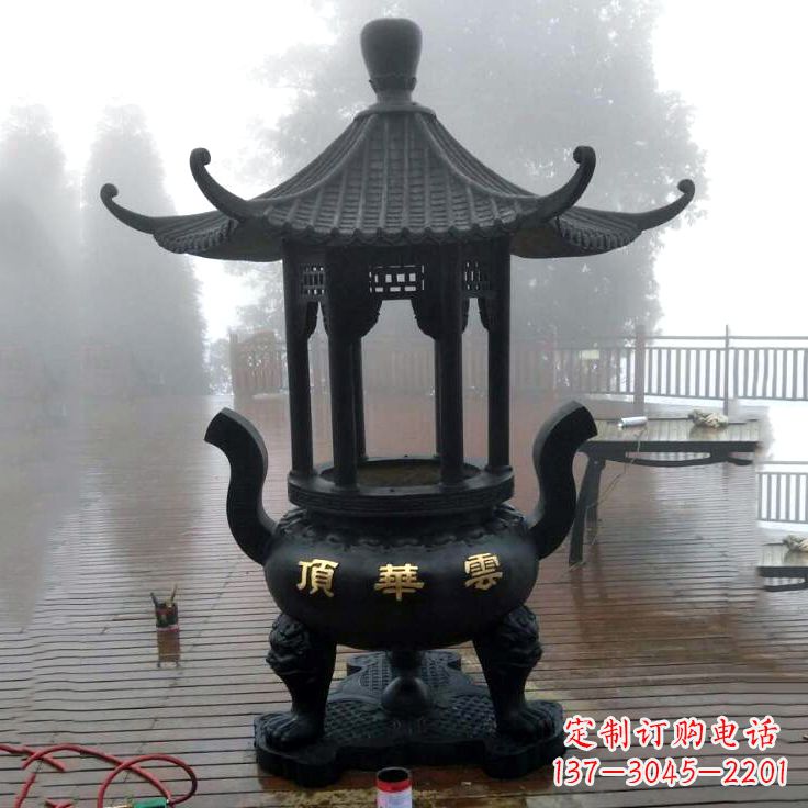 长沙雕刻龙的靑铜香炉