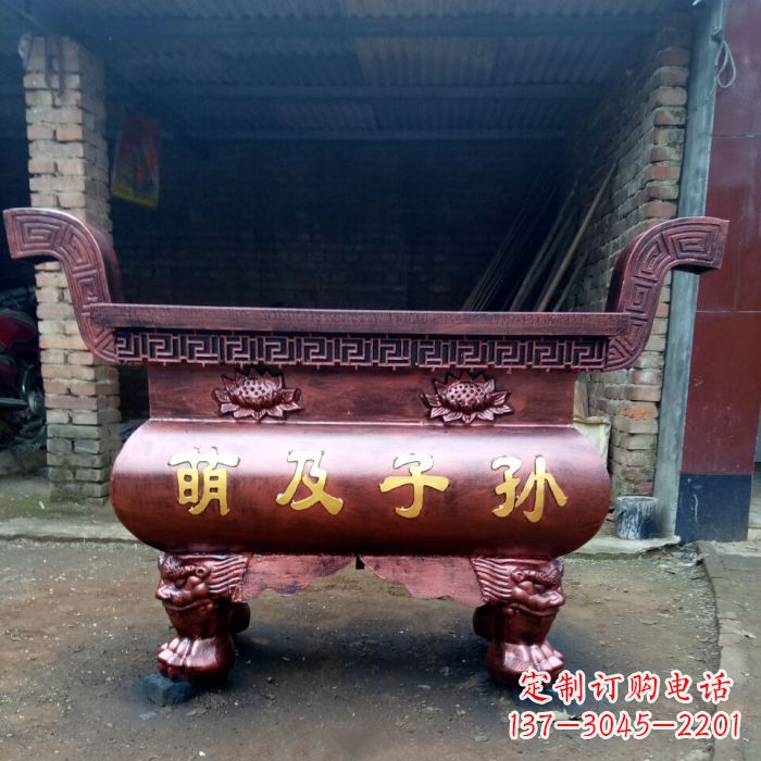 长沙雕刻铜香炉